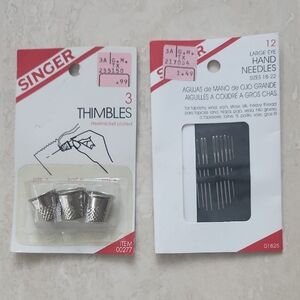 Singer Thimbles And Sewing Needles